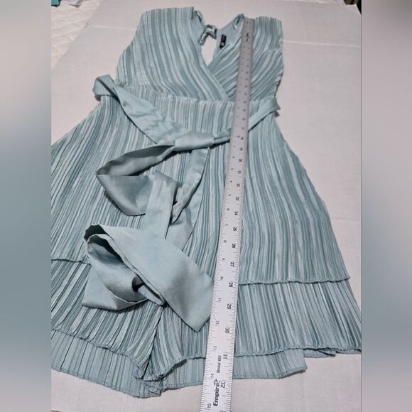 NWT Zara Pleated Romper Dress Size Xs In Green - Picture 5 of 12